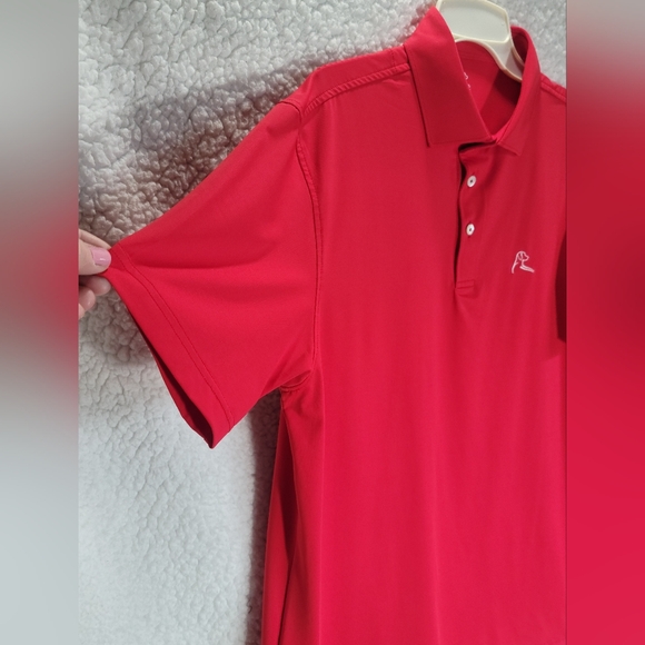 Rhoback Size Medium Vibrant Red Polo Shirt Like New - Picture 4 of 7